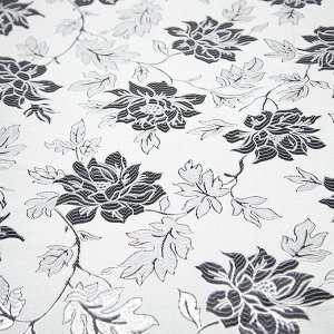Портьерная ткань с люрексом 150 см H627 цвет 8 серый цветы