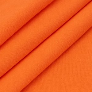 Ткань кулирка гладкокрашеная карде М-2044 цвет оранжевый