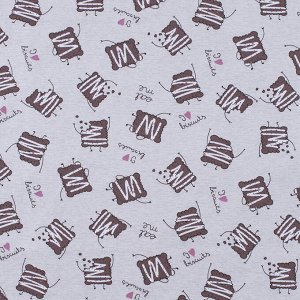 Ткань на отрез кулирка R5102-V3 Шоколадное печенье