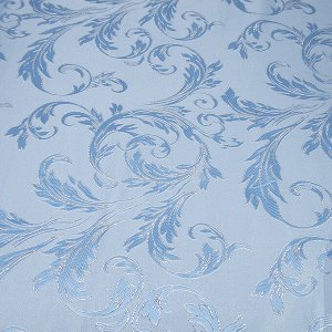 Портьерная ткань с люрексом 150 см Х7187 цвет 3 голубой вензель