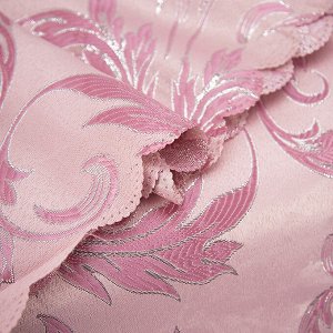 Портьерная ткань с люрексом 150 см Х7187 цвет 5 розовый вензель