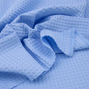 Ткань вафельное полотно гладкокрашенное 150 см 240 гр/м2 7х7 мм цвет 409 голубой