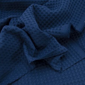 Ткань вафельное полотно гладкокрашенное 150 см 240 гр/м2 7х7 мм цвет 572 темно-синий