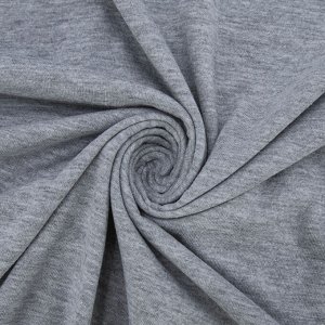 Ткань на отрез кулирка М-2000 серый меланж