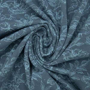 Ткань кулирка 1268-V14 цвет серо-синий