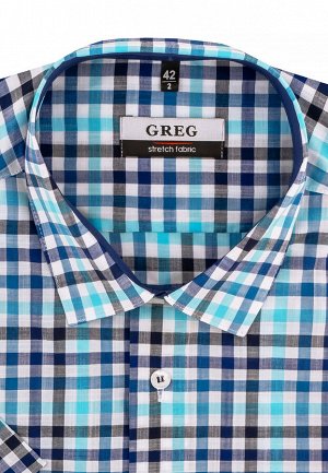 Сорочка мужская короткий рукав GREG 125/201/1851/Z/1 STRETCH_GB