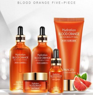 Набор косметики c экстрактом красного апельсина IMAGES Blood Orange, 5 полноразмерных средств.