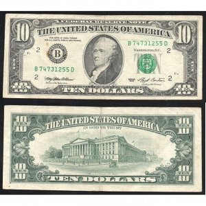США 10 Долларов 1993 год Александр Гамильтон