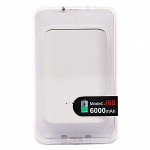 Внешний аккумулятор 6000 mAh (j-60) (white)