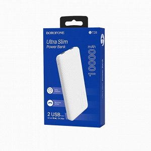 Внешний аккумулятор Borofone BT28 Beneficial 10000mAh (USB*2) (white)