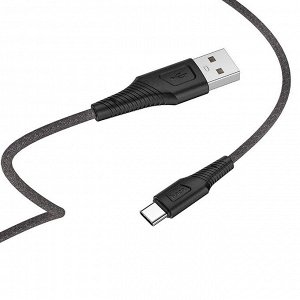 Кабель USB - micro USB Hoco X58 Airy silicone  100см 2,4A (black)