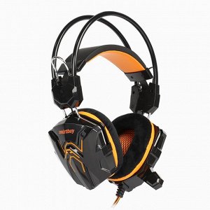 Компьютерная гарнитура Smart Buy SBHG-1100 RUSH SNAKE игровая (black/orange) (black/orange)