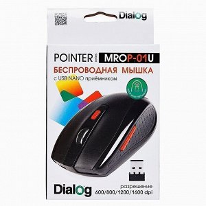 Мышь оптическая беспроводная Dialog Pointer MROP-01U (black)