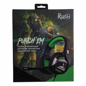 Компьютерная гарнитура Smart Buy SBHG-9700 RUSH PUNCH'EM игровая (black/green) (black/green)