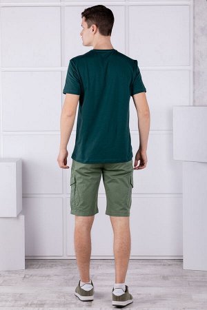 Шорты Модель: casual. Цвет: зелёный. Комплектация: шорты. Состав: хлопок-97%, спандекс-3%. Бренд: AIGULA. Фактура: однотонная.