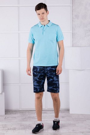 Шорты Модель: casual. Цвет: синий. Комплектация: шорты. Состав: хлопок-97%, спандекс-3%. Бренд: AIGULA. Фактура: узор.