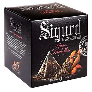 чай SIGURD 'ASSAM MOKALBARI' 15 пирамидок/саше-конверт 1/8