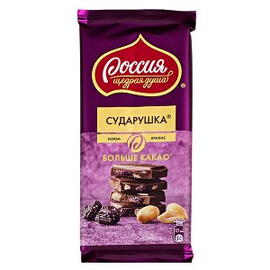 Шоколад Сударушка с Изюмом и Арахисом 82 г 1 уп.х 20 шт.
