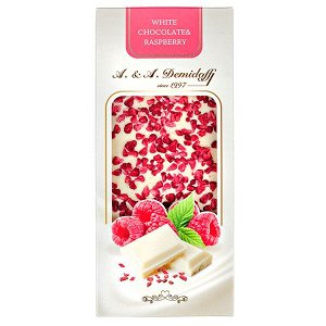 шоколад A&A Demidoff Белый с малиной 80 г 1/10