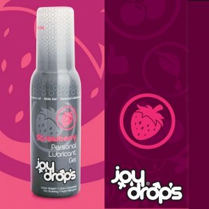 JOYDROPS. Strawberry Lubricant Gel. Смазка со вкусом клубники на водной основе. 100 мл.