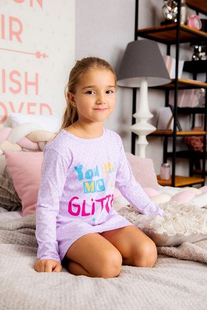 Сорочки для девочек "Glitter" (Сиреневый