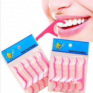Зубная нить в пластиковом держателе