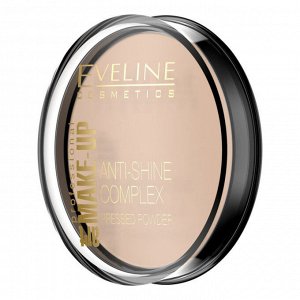 EVELINE Пудра минеральная матирующая с шелком "Art. PROFESSIONAL Make-up", тон 35 золотисто-бежевый