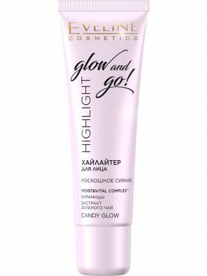 EVELINE Хайлайтер для лица "GLOW AND GO!", роскошное сияние , 20мл