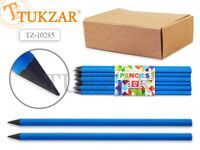 Чернографитный карандаш HB, трехгранный, голубой, заточенный, без ластика. 12 наборов по 12 шт.Производство Россия.