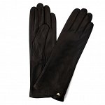 Перчатки жен. 100% нат. кожа (ягненок), подкладка: шелк, FABRETTI 12.94-1s black