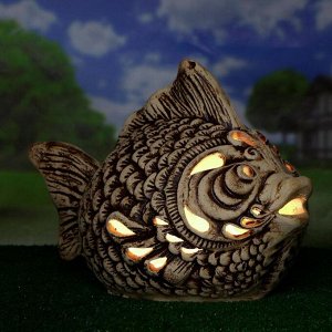 Садовый светильник ''Рыба'', шамот, без элемента питания