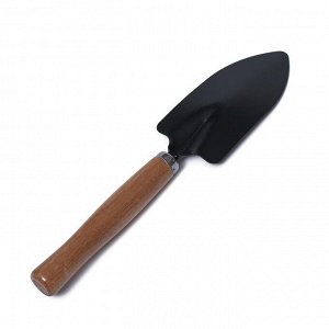 Набор садового инструмента, 2 предмета: рыхлитель, совок, длина 26 см, деревянные ручки