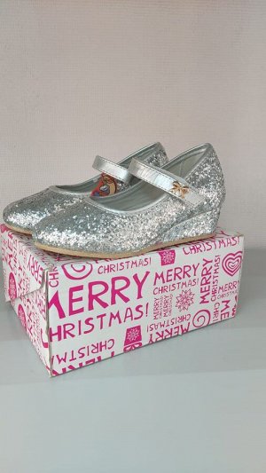 Туфли для девочки Merry Christmas/ серебро