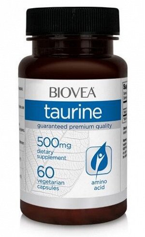 Аминокислота Таурин Taurine 500 mg Biovea 60 капс.