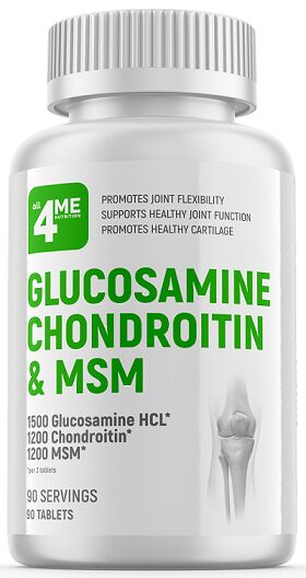 Глюкозамин, Хондроитин и МСМ Glucosamine Chondroitin MSM 4ME Nutrition 90 таб.