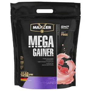 Гейнер со вкусом клубники Mega Gainer strawberry Maxler 1000 гр.