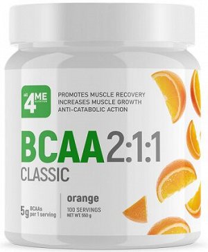 Комплекс аминокислот BCAA 2:1:1 classic orange 4ME Nutrition 550 гр.