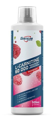 Жиросжигатель Л-карнитин со вкусом малины L-Carnitine Concentrate 60 000 raspberry GeneticLab 1000 мл.