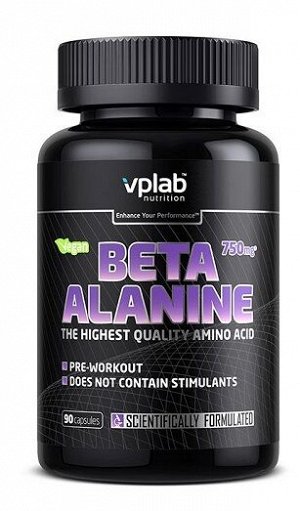 Аминокислота Бета-аланин Beta Alanine 750 mg Vplab 90 капс.