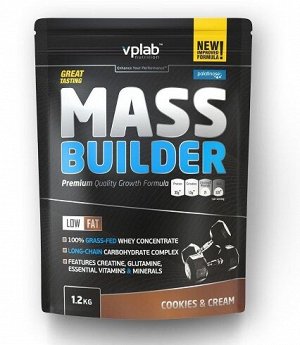 Протеин сывороточный Mass Builder cookies & cream Vplab 1200 гр.