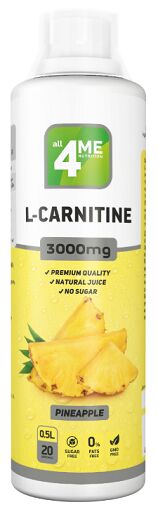 Жиросжигатель Л-Карнитин со вкусом ананаса L-Carnitine 3000 mg pineapple 4ME Nutrition 500 мл.