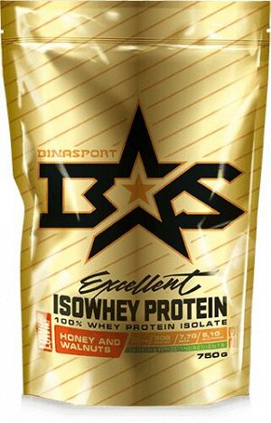 Протеин изолят сывороточный Excellent Isowhey honey & wallnuts Protein Binasport 750 гр.