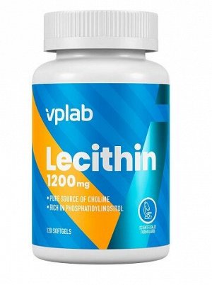 Лецитин Lecithin 1200 mg Vplab 120 капс