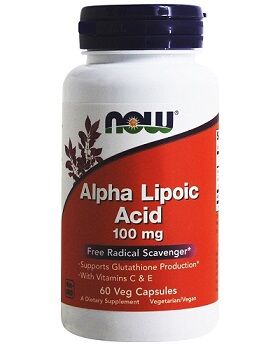 Альфа-липоевая кислота Alpha Lipoic Acid 100 mg Now 60 капс.