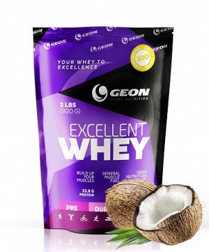 Протеин сывороточный со вкусом кокоса Excellent Whey cuconut GEON 900 гр.