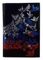 Обложка для автодокументов &quot;Летящий флаг&quot; чёрная