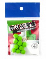 Бусина для монтажа снастей Jpfishing 8мм (10шт, лавсановая, Green)