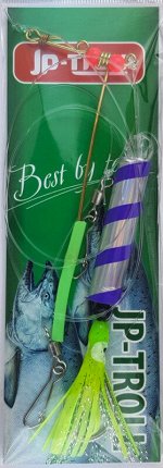 Снасть донная на симу, кету Jp-Troll №17 Silver/Violet Stripe (1,05м, 0,65мм, 0,55мм)