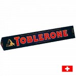 Toblerone Dark 100g - Швейцарский темный шоколад Тоблерон с миндалем и медовыми ирисками