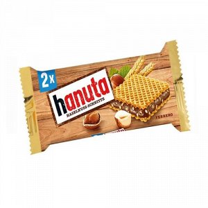 Hanuta huselnuss-schnitte 44g - Ханута с густой шоколадно-ореховой начинкой. 2шт